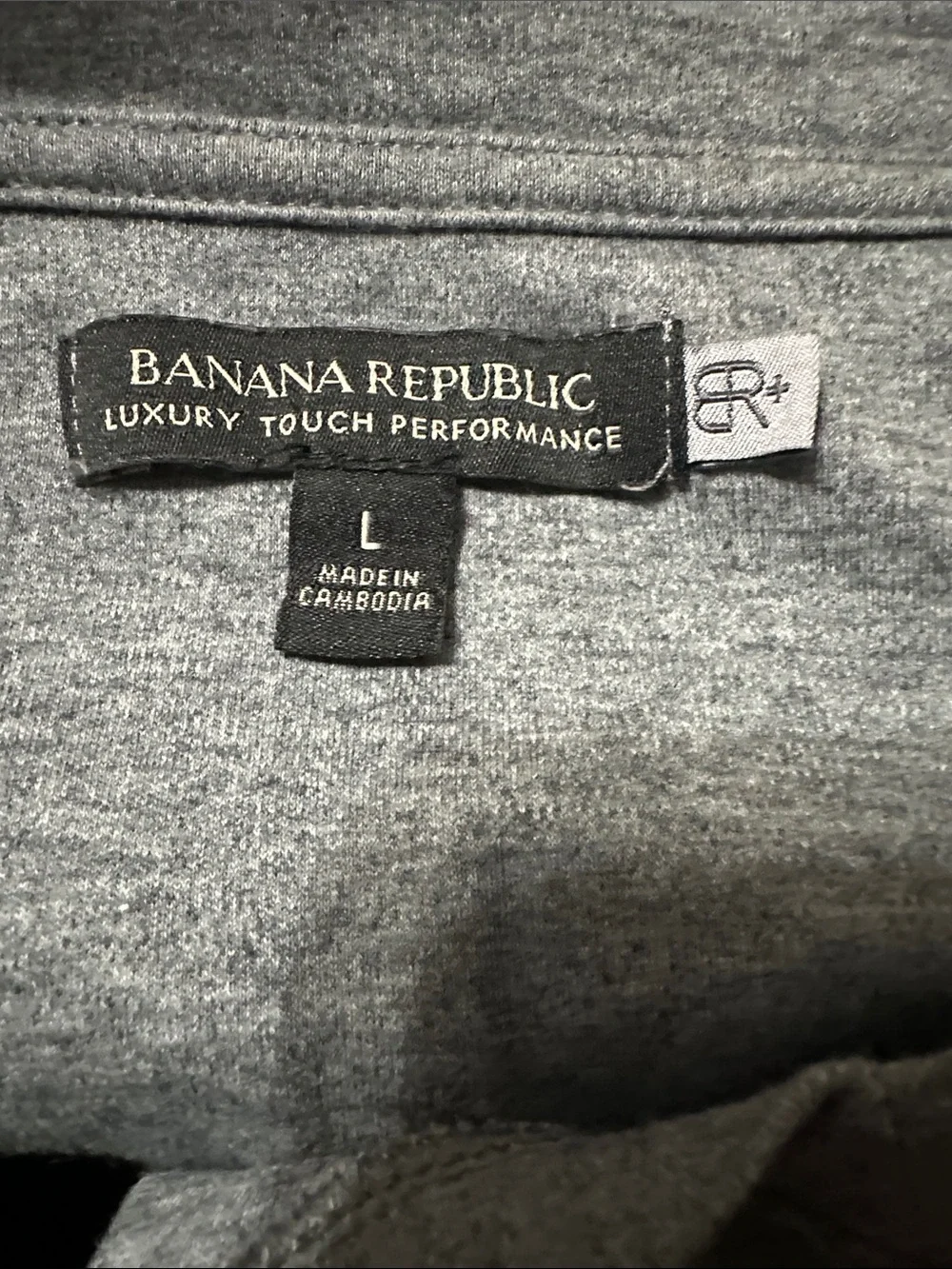 Banana Republic Luxury Men's Classic V-Neck T-Shirt Gray large